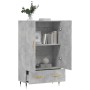 Aparador alto madera de ingeniería gris hormigón 69,5x31x115 cm de vidaXL, Aparadores - Ref: Foro24-828216, Precio: 85,51 €, ...