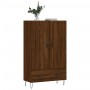 Aparador alto madera de ingeniería roble marrón 69,5x31x115 cm de vidaXL, Aparadores - Ref: Foro24-828235, Precio: 84,26 €, D...