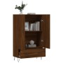 Aparador alto madera de ingeniería roble marrón 69,5x31x115 cm de vidaXL, Aparadores - Ref: Foro24-828235, Precio: 84,26 €, D...