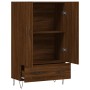 Aparador alto madera de ingeniería roble marrón 69,5x31x115 cm de vidaXL, Aparadores - Ref: Foro24-828235, Precio: 84,26 €, D...