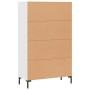 Aparador alto madera de ingeniería blanco 69,5x31x115 cm de vidaXL, Aparadores - Ref: Foro24-828236, Precio: 92,99 €, Descuen...