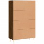 Aparador alto madera de ingeniería roble marrón 69,5x31x115 cm de vidaXL, Aparadores - Ref: Foro24-828227, Precio: 87,01 €, D...