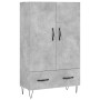 Aparador alto madera de ingeniería gris hormigón 69,5x31x115 cm de vidaXL, Aparadores - Ref: Foro24-828232, Precio: 82,26 €, ...