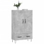 Aparador alto madera de ingeniería gris hormigón 69,5x31x115 cm de vidaXL, Aparadores - Ref: Foro24-828232, Precio: 82,26 €, ...