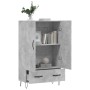 Aparador alto madera de ingeniería gris hormigón 69,5x31x115 cm de vidaXL, Aparadores - Ref: Foro24-828232, Precio: 82,26 €, ...