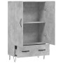 Aparador alto madera de ingeniería gris hormigón 69,5x31x115 cm de vidaXL, Aparadores - Ref: Foro24-828232, Precio: 82,26 €, ...