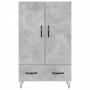 Aparador alto madera de ingeniería gris hormigón 69,5x31x115 cm de vidaXL, Aparadores - Ref: Foro24-828232, Precio: 82,26 €, ...