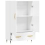 Aparador alto madera de ingeniería blanco brillo 69,5x31x115 cm de vidaXL, Aparadores - Ref: Foro24-828214, Precio: 93,52 €, ...