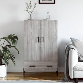 Sonoma gray engineered wood tall sideboard 69.5x31x115 cm by vidaXL, Sideboards - Ref: Foro24-828250, Price: 97,99 €, Discoun...