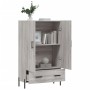 Aparador alto madera de ingeniería gris Sonoma 69,5x31x115 cm de vidaXL, Aparadores - Ref: Foro24-828250, Precio: 96,98 €, De...