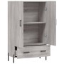 Sonoma gray engineered wood tall sideboard 69.5x31x115 cm by vidaXL, Sideboards - Ref: Foro24-828250, Price: 96,98 €, Discoun...