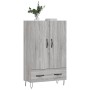 Aparador alto madera de ingeniería gris Sonoma 69,5x31x115 cm de vidaXL, Aparadores - Ref: Foro24-828234, Precio: 84,99 €, De...