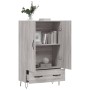 Aparador alto madera de ingeniería gris Sonoma 69,5x31x115 cm de vidaXL, Aparadores - Ref: Foro24-828234, Precio: 84,99 €, De...