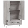 Aparador alto madera de ingeniería gris Sonoma 69,5x31x115 cm de vidaXL, Aparadores - Ref: Foro24-828234, Precio: 84,99 €, De...