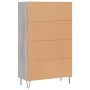 Sonoma gray engineered wood tall sideboard 69.5x31x115 cm by vidaXL, Sideboards - Ref: Foro24-828234, Price: 84,70 €, Discoun...