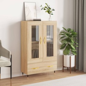 Tall engineered wood sideboard in Sonoma oak, 69.5x31x115 cm by vidaXL, Sideboards - Ref: Foro24-828279, Price: 97,99 €, Disc...