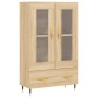 Aparador alto madera de ingeniería roble Sonoma 69,5x31x115 cm de vidaXL, Aparadores - Ref: Foro24-828279, Precio: 97,61 €, D...