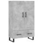 Tall engineered wood sideboard in gray concrete 69.5x31x115 cm by vidaXL, Sideboards - Ref: Foro24-828264, Price: 90,17 €, Di...