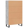 Aparador alto madera de ingeniería gris hormigón 69,5x31x115 cm de vidaXL, Aparadores - Ref: Foro24-828264, Precio: 90,17 €, ...