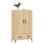 Aparador alto madera de ingeniería roble Sonoma 69,5x31x115 cm de vidaXL, Aparadores - Ref: Foro24-828239, Precio: 88,28 €, D...