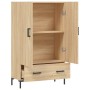 Aparador alto madera de ingeniería roble Sonoma 69,5x31x115 cm de vidaXL, Aparadores - Ref: Foro24-828239, Precio: 88,28 €, D...