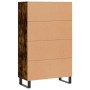 Aparador alto madera de ingeniería roble ahumado 69,5x31x115 cm de vidaXL, Aparadores - Ref: Foro24-828265, Precio: 92,48 €, ...