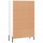 Aparador alto madera de ingeniería blanco brillo 69,5x31x115 cm de vidaXL, Aparadores - Ref: Foro24-828246, Precio: 103,00 €,...