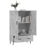 Aparador alto madera de ingeniería gris hormigón 69,5x31x115 cm de vidaXL, Aparadores - Ref: Foro24-828256, Precio: 82,49 €, ...