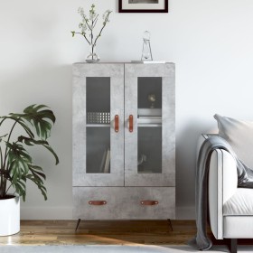 Tall engineered wood sideboard in gray concrete 69.5x31x115 cm by vidaXL, Sideboards - Ref: Foro24-828272, Price: 68,99 €, Di...