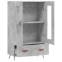 Aparador alto madera de ingeniería gris hormigón 69,5x31x115 cm de vidaXL, Aparadores - Ref: Foro24-828272, Precio: 68,99 €, ...