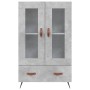 Aparador alto madera de ingeniería gris hormigón 69,5x31x115 cm de vidaXL, Aparadores - Ref: Foro24-828272, Precio: 68,99 €, ...