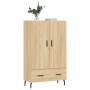 Aparador alto madera de ingeniería roble Sonoma 69,5x31x115 cm de vidaXL, Aparadores - Ref: Foro24-828255, Precio: 88,20 €, D...