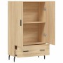 Aparador alto madera de ingeniería roble Sonoma 69,5x31x115 cm de vidaXL, Aparadores - Ref: Foro24-828255, Precio: 88,20 €, D...