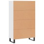 Aparador alto madera de ingeniería blanco 69,5x31x115 cm de vidaXL, Aparadores - Ref: Foro24-828260, Precio: 113,87 €, Descue...