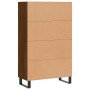 Tall sideboard engineered wood brown oak 69.5x31x115 cm by vidaXL, Sideboards - Ref: Foro24-828267, Price: 91,55 €, Discount: %