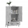 Aparador alto madera de ingeniería gris hormigón 69,5x31x115 cm de vidaXL, Aparadores - Ref: Foro24-828248, Precio: 93,99 €, ...