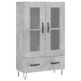 Aparador alto madera de ingeniería gris hormigón 69,5x31x115 cm de vidaXL, Aparadores - Ref: Foro24-828296, Precio: 81,89 €, ...