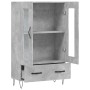 Aparador alto madera de ingeniería gris hormigón 69,5x31x115 cm de vidaXL, Aparadores - Ref: Foro24-828296, Precio: 81,89 €, ...