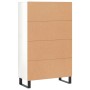 Aparador alto madera de ingeniería blanco brillo 69,5x31x115 cm de vidaXL, Aparadores - Ref: Foro24-828262, Precio: 102,83 €,...