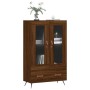 Tall sideboard engineered wood brown oak 69.5x31x115 cm by vidaXL, Sideboards - Ref: Foro24-828275, Price: 85,33 €, Discount: %