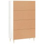 Aparador alto madera de ingeniería blanco brillo 69,5x31x115 cm de vidaXL, Aparadores - Ref: Foro24-828286, Precio: 95,42 €, ...