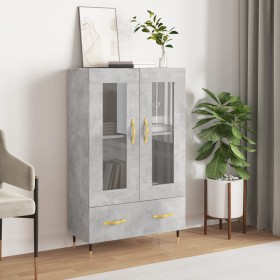 Aparador alto madera de ingeniería gris hormigón 69,5x31x115 cm de vidaXL, Aparadores - Ref: Foro24-828280, Precio: 103,99 €,...