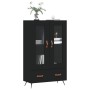 Aparador alto madera de ingeniería negro 69,5x31x115 cm de vidaXL, Aparadores - Ref: Foro24-828269, Precio: 103,14 €, Descuen...