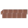 Fence set 10 square + 1 oblique WPC brown 1830x186 cm by vidaXL, fence panels - Ref: Foro24-3053224, Price: 2,00 €, Discount: %