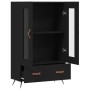 Aparador alto madera de ingeniería negro 69,5x31x115 cm de vidaXL, Aparadores - Ref: Foro24-828269, Precio: 103,14 €, Descuen...