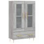 Aparador alto madera de ingeniería gris Sonoma 69,5x31x115 cm de vidaXL, Aparadores - Ref: Foro24-828290, Precio: 85,58 €, De...