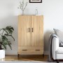 Tall engineered wood sideboard in Sonoma oak, 69.5x31x115 cm by vidaXL, Sideboards - Ref: Foro24-828247, Price: 99,27 €, Disc...