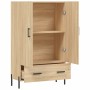 Aparador alto madera de ingeniería roble Sonoma 69,5x31x115 cm de vidaXL, Aparadores - Ref: Foro24-828247, Precio: 96,99 €, D...