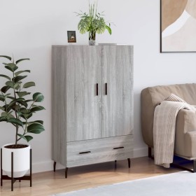 Tall Sonoma Gray Engineered Wood Sideboard 69.5x31x115 cm by vidaXL, Sideboards - Ref: Foro24-828258, Price: 84,99 €, Discoun...