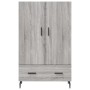 Tall Sonoma Gray Engineered Wood Sideboard 69.5x31x115 cm by vidaXL, Sideboards - Ref: Foro24-828258, Price: 90,98 €, Discoun...